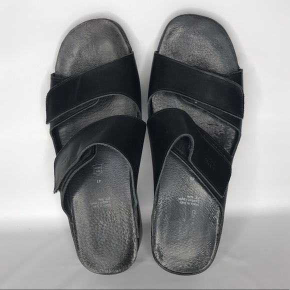 Spring Step Black Leather Slide On Sandal Womens 9.5 US ‎ 41 EU Casual Beachwear - Picture 10 of 14
